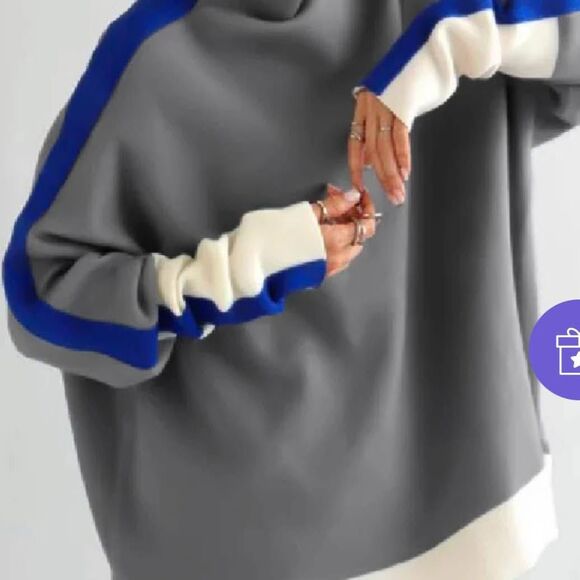 High Neck Oversized Sweatshirt, NWT, Small - Picture 1 of 5